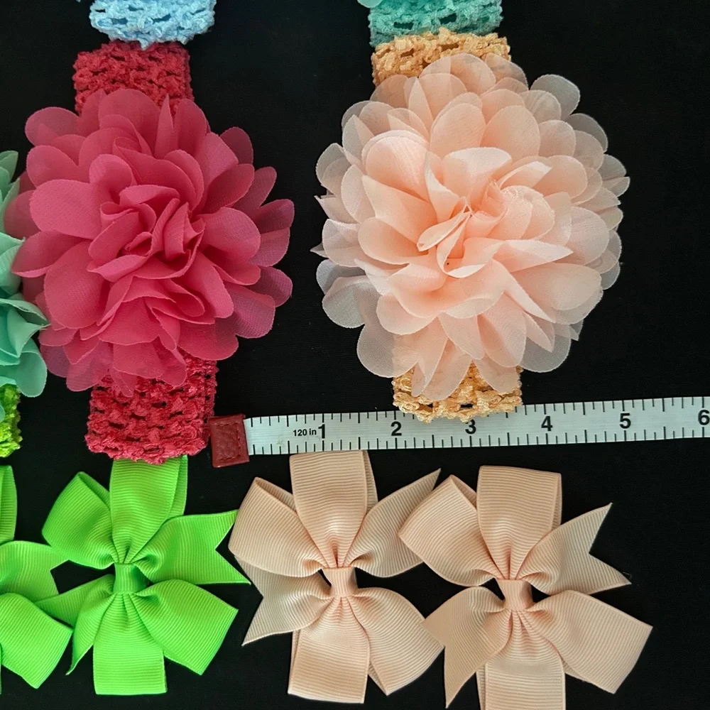 13 Pieces Kids Headbands & Hair Bows NWOT